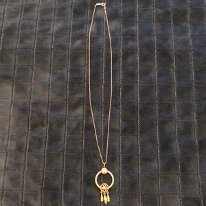 Tiffany’s 18” beaded chain necklace with Pandora “O” pendant with charm